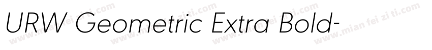 URW Geometric Extra Bold字体转换